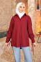 Burgundy Sleeve Tie-Detail Button Shirt - 3