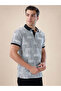Geometric Print Regular Fit Black Polo T-shirt - 6