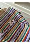 Hand Knitted Colorful Baby Blanket Si - 5
