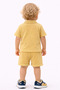 Boys 2 Pc Set “Sunlit Waffle” Collared Shirt & Roll-Cuff Shorts Set - 5