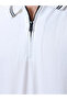 Solid Tipping Collar Neck Regular Fit White Polo T-shirt - 4
