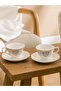 Renkli̇mağazadan Mixed Butterfly B Printed Porcelain Coffee Cup Set for 2 People 90 ml - 2