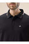 Solid Regular Fit Brand Logo Print Black Polo T-shirt - 4