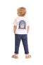 Boys 2 Pc Set “Sunshine Surf Club” Graphic Tee & Moto-Pocket Joggers Set