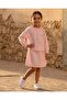 Girls Pink Embroidered Blouse And Skirt Set - 5