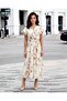 Women White Printed Midi Dress - 5