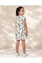 Girls White Butterfly Print Dress - 3