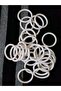 50 Pieces of Linen Rings - 6 cm Plastic Rings, Rustic Rings - 3