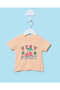 Infant Girls Peach Printed 2 Piece Set - 2
