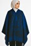 Women's winter double-sided poncho shoulder 140x140 - 3