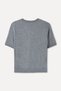 Women's Gray Melange Button Detailed Crew Neck Fitted Cardigan - 2