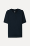 Men's Black Modal Blend Loose Fit Crew Neck T-Shirt