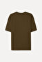 Men's Brown Comfort Fit Crew Neck T-Shirt - 2