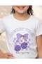 Girls White Butterfly Sequin T Shirt - 4