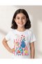 Girls White Floral Sequin Embellished T-Shirt - 4