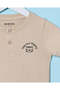 Infant Boys Beige Henley T Shirt - 2