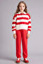 G0578A8Rd227 Red Jogger Pants Sweatpants for Girls - 2