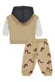 Hooded Jacket with Pockets 6-18 Months Set - Brown - 2