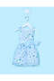 Infant Girls Blue Printed Dress