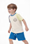 Boy's Summer Set Cotton Pieces Printed Top and Bottom Shorts 2-Piece Set 2-5 Years Old - 4