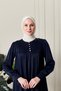 Kupra Fabric Hijab Dress with Button Detail, Comfortable Fit, Long Dress, Premium Plus Size Hijab Dress - 7