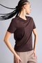 D2296Axbn490 Coffee Standard Fit Crew Neck Sportsman Short Sleeve T-Shirt