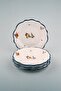 Butterflies Aqua 4 Piece Dessert/Cookie Plate - 2