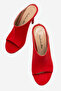 Red Suede Women's Open Toe Red Sole Stiletto Heel U t Slipper Melody - 5