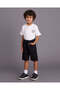 Boys Black Wash Soft Knit Denim Shorts - 2