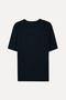 Men's Black Modal Blend Loose Fit Crew Neck T-Shirt - 2