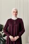 Kupra Fabric Hijab Dress with Button Detail, Comfortable Fit, Long Dress, Premium Plus Size Hijab Dress - 6