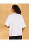 Women White Placement Print Oversized T-Shirt - 3