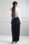 Women's Elastic Waistband Pocketed Knitted Crepe Stretch Fabric Palazzo Pants - 4