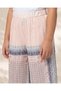 Senior Girls White And Pink Pleated Pants - 4
