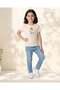 Girls Yellow Placement Print T-Shirt - 2