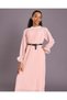 Senior Girls Pale Pink Pleated Dress with Embellishment - 5