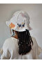 Double Sided Tied Linen Look Baby Bucket Hat - 7
