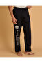 Men Beige And Black Panther Pyjama Set - 3