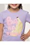 Girls Lilac Printed T-Shirt - 4