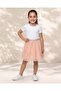 Girls Pink Embroidered Skirt - 3
