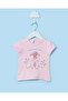 Infant Girls Pale Pink Placement Print T-Shirt