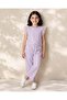 Girls Lilac Lace Sequin Wide Leg Trousers - 4