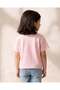 Girls Pale Pink Studded Mesh Boxy T-Shirt - 3
