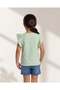 Girls Green Bow Rhinestone Embellished T-Shirt - 3