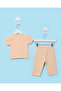 Infant Girls Peach Printed 2 Piece Set - 4