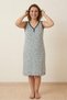Comfortable Fit Floral Print Cotton Zero Sleeve V-Neck Midi Length Summer Casual Dress / Home Dress - 3