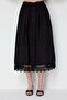 Lace Detailed Ornate Buttoned Maxi Skirt - 3