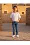Girls White Casual Double Gauze Blouse - 5