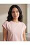 Women Pale Pink Neck Trim Detailed Jersey Top - 4