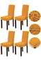 Bamboo Nano Fabric Stretch Fabric Elastic Chair Cover Washable Stretchy Chair Cover Set of 4
